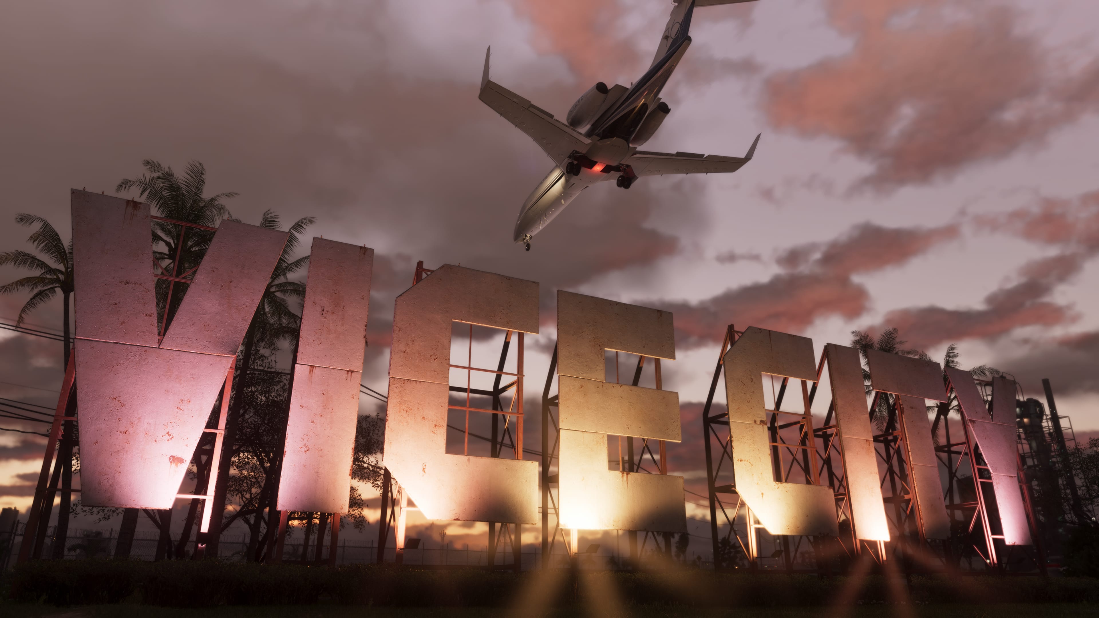 Official GTA VI screenshot of Vice City.